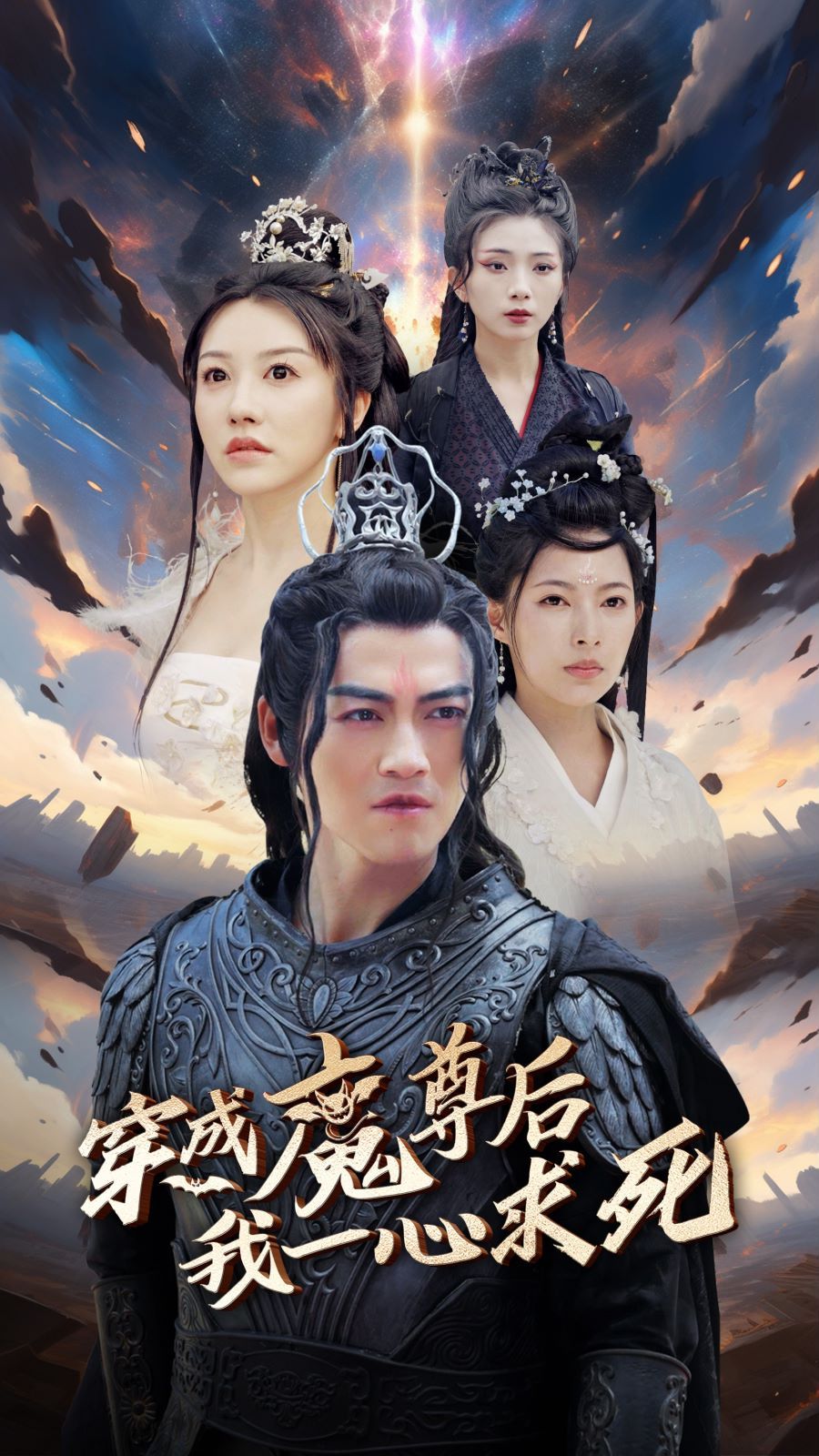 《穿成魔尊后我一心求死》海报