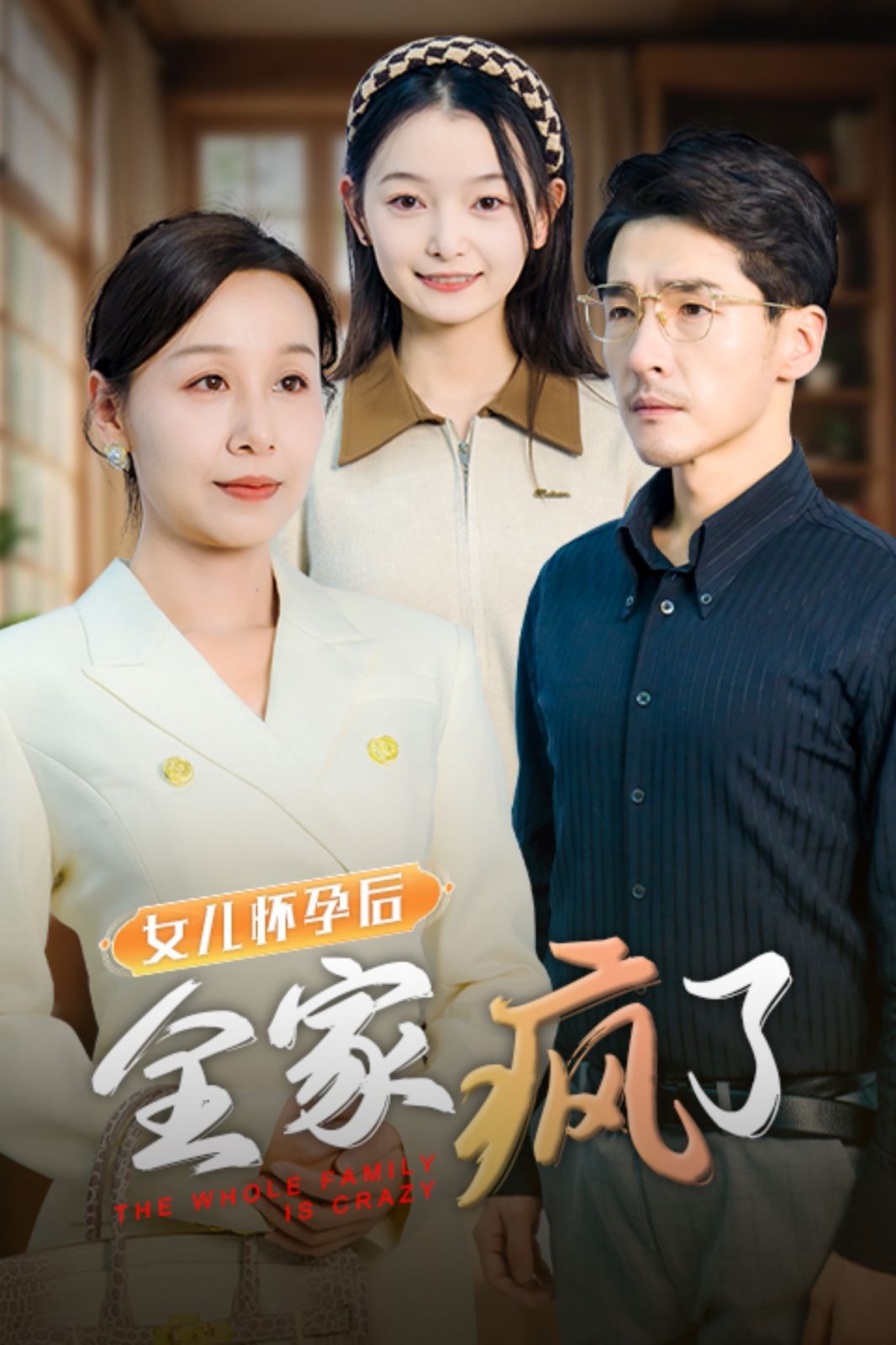 《女儿怀孕后全家疯了》海报